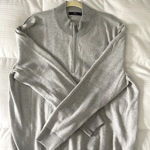 Vineyard Vines Gray Quarter Zip Sweater Pullover